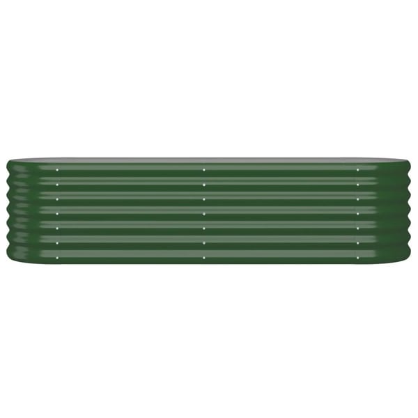 vidaXL plantekasse 152x40x36 cm galvaniseret stål grøn