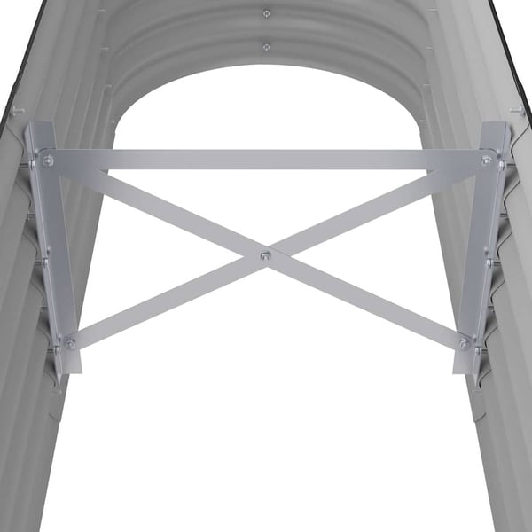 vidaXL Høybed galvanisert stål 114x40x36 cm antrasitt