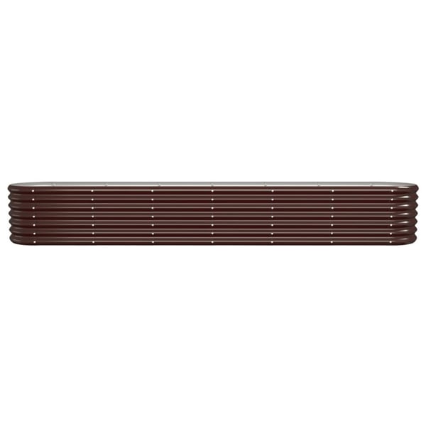 vidaXL Høybed galvanisert stål 260x40x36 cm brun