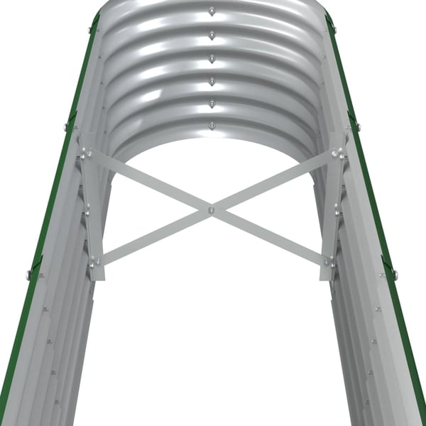 vidaXL plantekasse 332x40x36 cm galvaniseret stål grøn