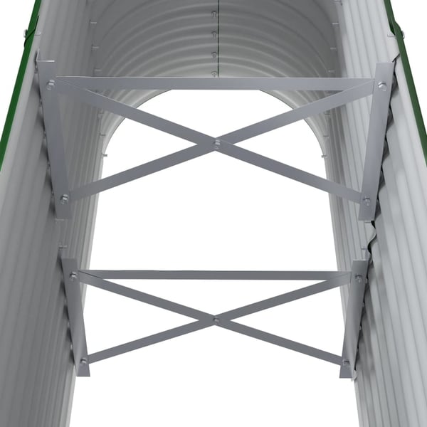 vidaXL Høybed galvanisert stål 114x40x68 cm grønn
