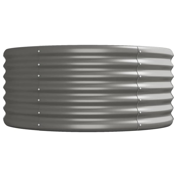 vidaXL Høybed galvanisert stål 224x80x36cm grå