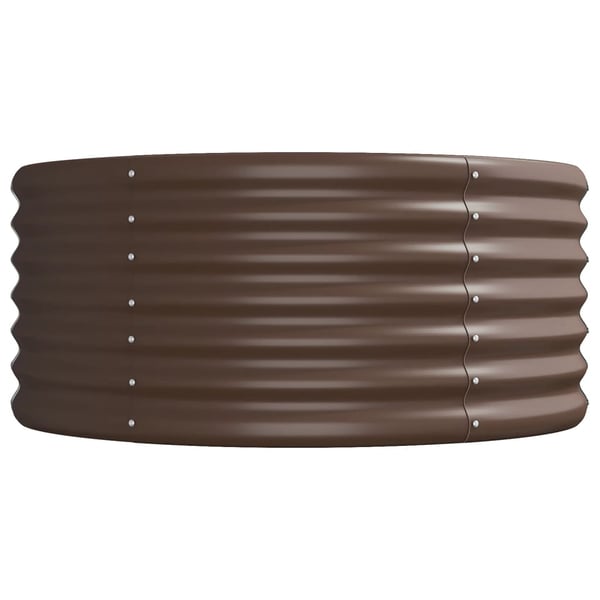 vidaXL Høybed galvanisert stål 224x80x36 cm brun