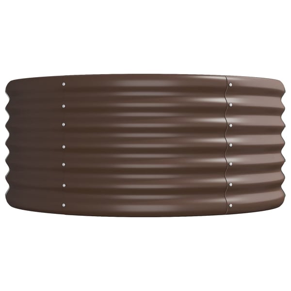 vidaXL Høybed galvanisert stål 368x80x36 cm brun