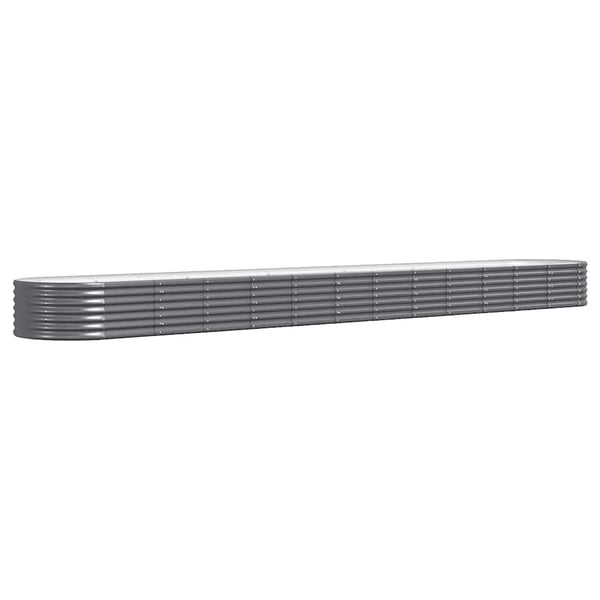 vidaXL Høybed galvanisert stål 512x80x36 cm antrasitt