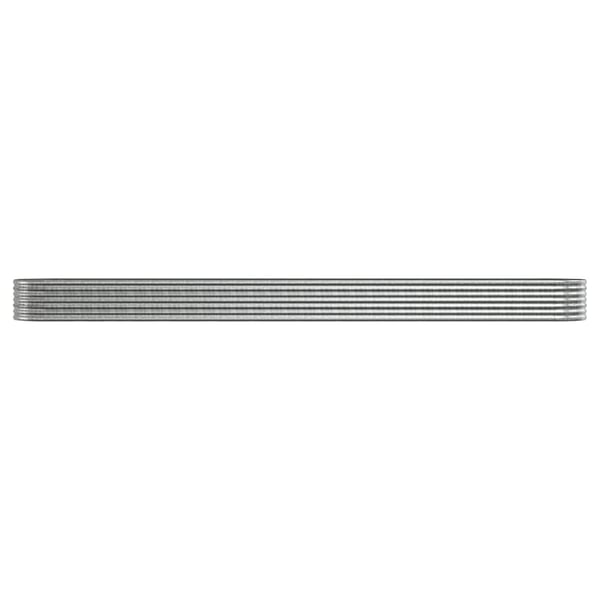 vidaXL Høybed galvanisert stål 512x80x36 cm sølv