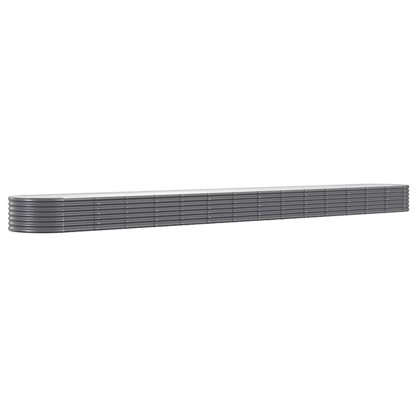 vidaXL Høybed galvanisert stål 620x80x36 cm antrasitt