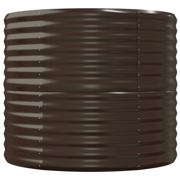 vidaXL plantekasse 152x80x68 cm pulverlakeret stål brun