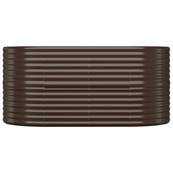 vidaXL plantekasse 152x80x68 cm pulverlakeret stål brun