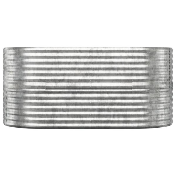 vidaXL Høybed galvanisert stål 152x80x68 cm sølv