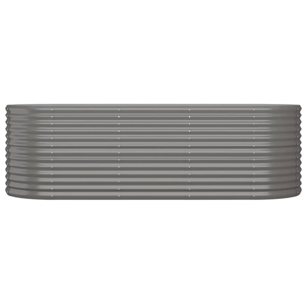 vidaXL plantekasse 224x80x68 cm galvaniseret stål grå