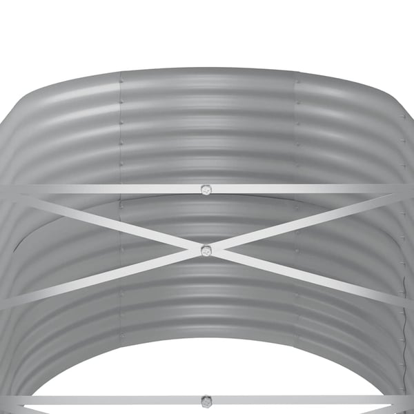 vidaXL plantekasse 368x80x68 cm galvaniseret stål antracitgrå