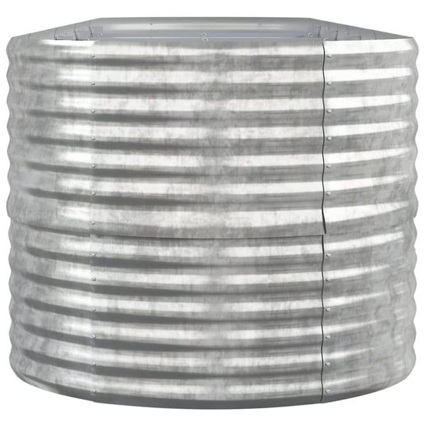 vidaXL Høybed galvanisert stål 440x80x68 cm sølv