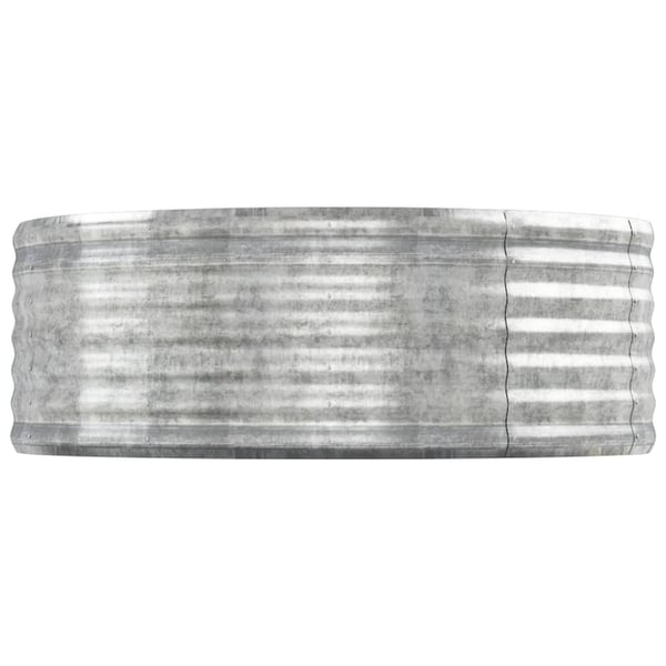 vidaXL Høybed galvanisert stål 544x100x36 cm sølv