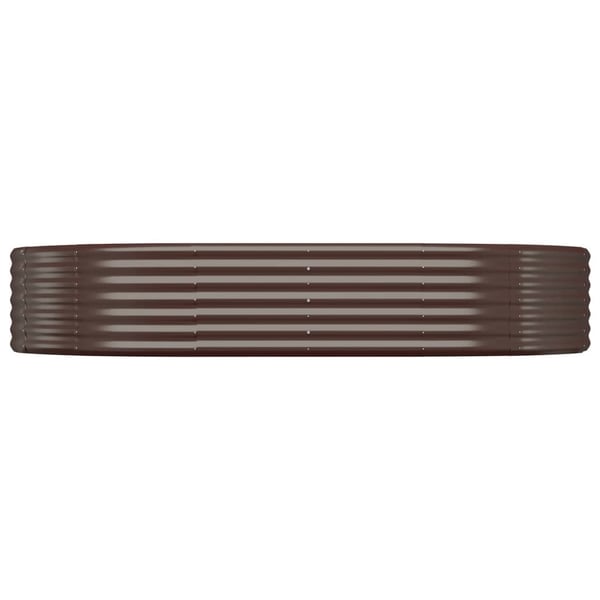 vidaXL plantekasse 214x140x36 cm pulverlakeret stål brun