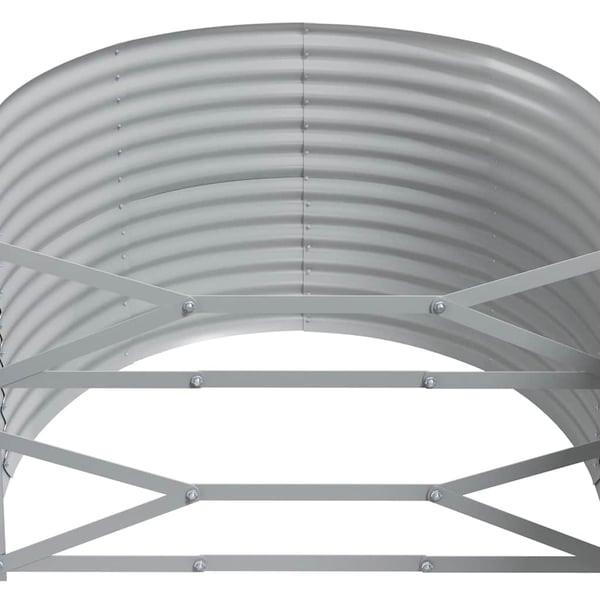 vidaXL Høybed galvanisert stål 322x100x68 cm antrasitt