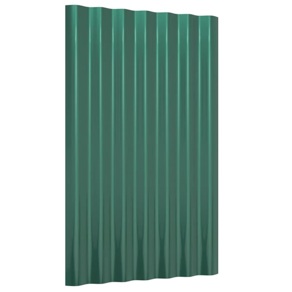 vidaXL Takpaneler 36 stk galvanisert stål grønn 60x36 cm