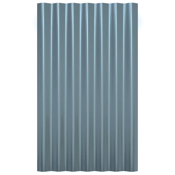 vidaXL Takpaneler 36 stk galvanisert stål grå 60x36 cm