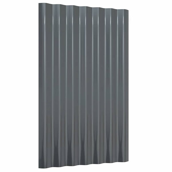 vidaXL Takpaneler 12 stk galvanisert stål antrasitt 60x36 cm
