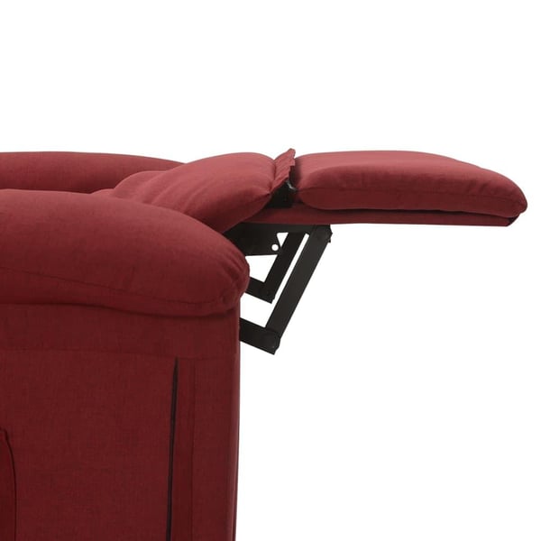 vidaXL Massagefåtölj vinröd tyg