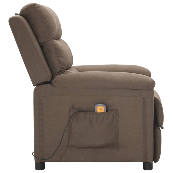 vidaXL massagestol stof gråbrun