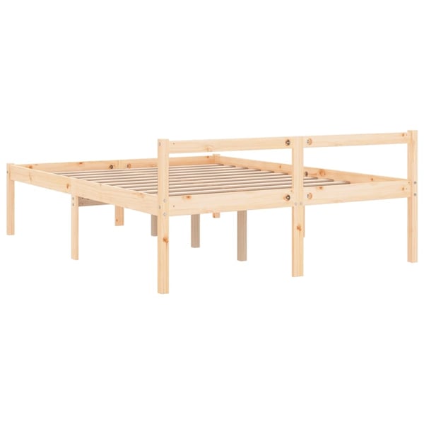vidaXL Sengeramme 135x190 cm heltre furu