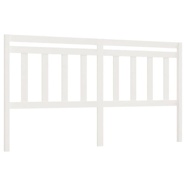 vidaXL Sengegavl hvit 186x4x100 cm heltre furu