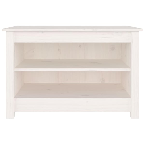 vidaXL Skobenk hvit 70x38x45,5 cm heltre furu