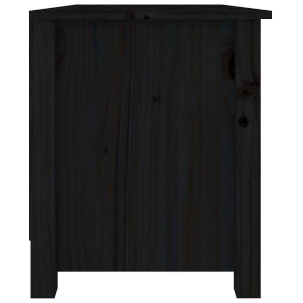 vidaXL Skobenk svart 70x38x45,5 cm heltre furu