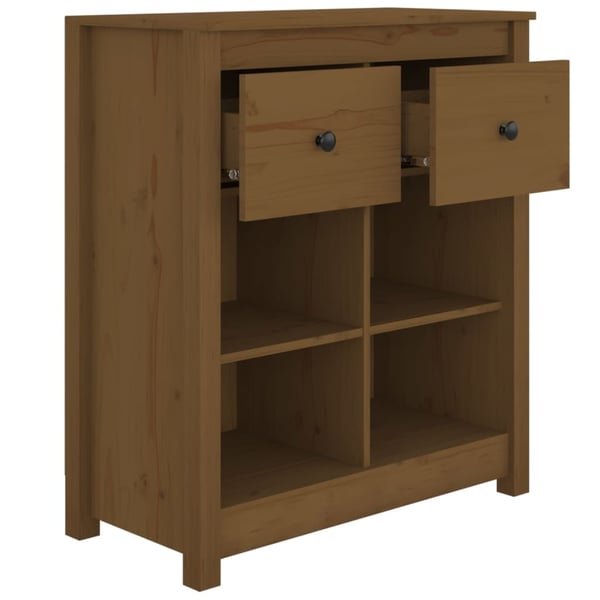 vidaXL Skjenk honningbrun 70x35x80 heltre furu