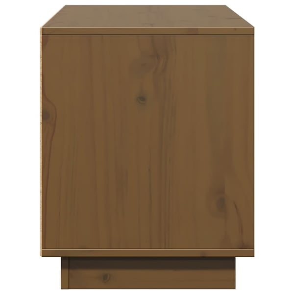 vidaXL TV-benk honningbrun 110,5x35x44 cm heltre furu