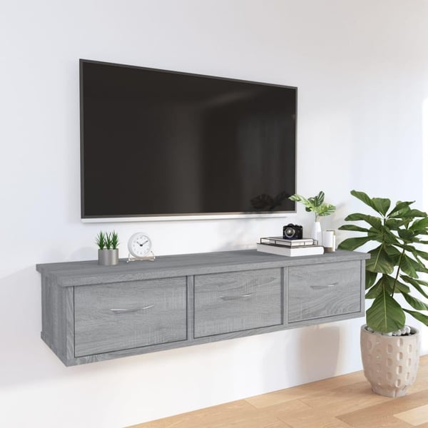 vidaXL vægskab 88x26x18,5 cm konstrueret træ grå sonoma-eg