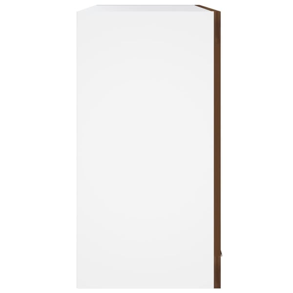 vidaXL hængende vitrineskab "Lyon" brun eg 60x31x60 cm konstrueret træ