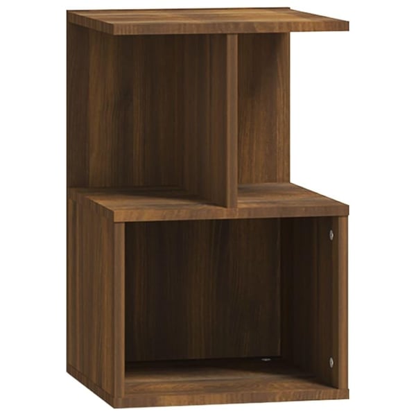 vidaXL Nattbord 2 stk brun eik 35x35x55 cm konstruert tre