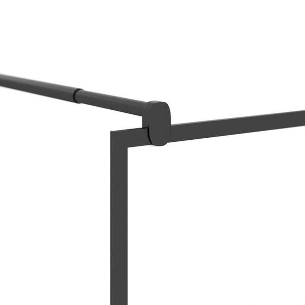 vidaXL Dusjvegg 90x195 cm frostet ESG-glass svart