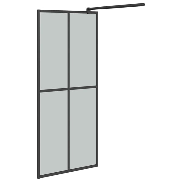 vidaXL Dusjvegg 80x195 cm mørkt herdet glass