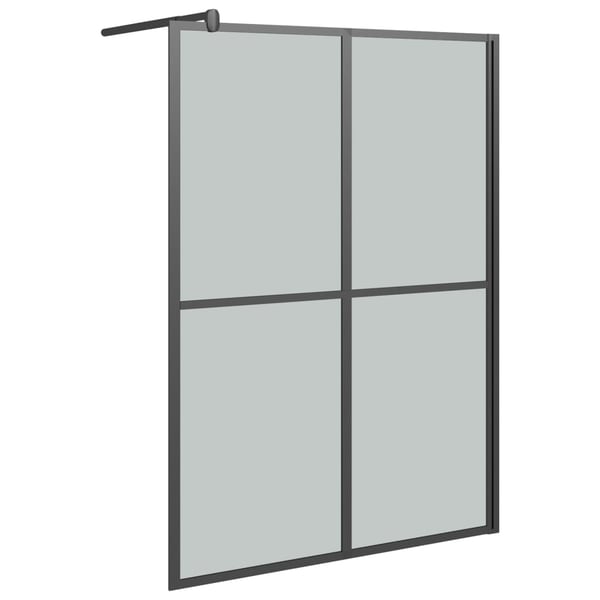 vidaXL Dusjvegg 140x195 cm mørkt herdet glass