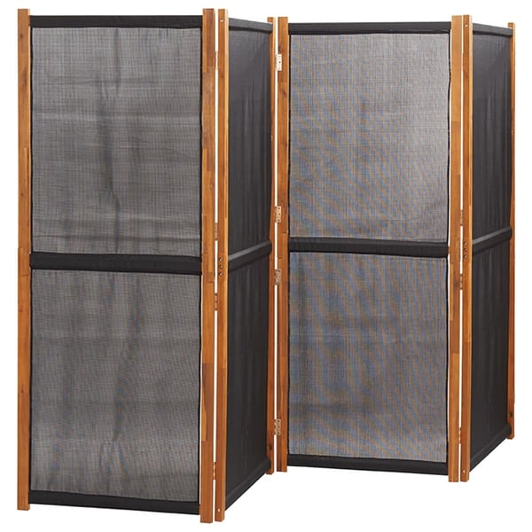 vidaXL 4-panels rumdeler 280x180 cm sort