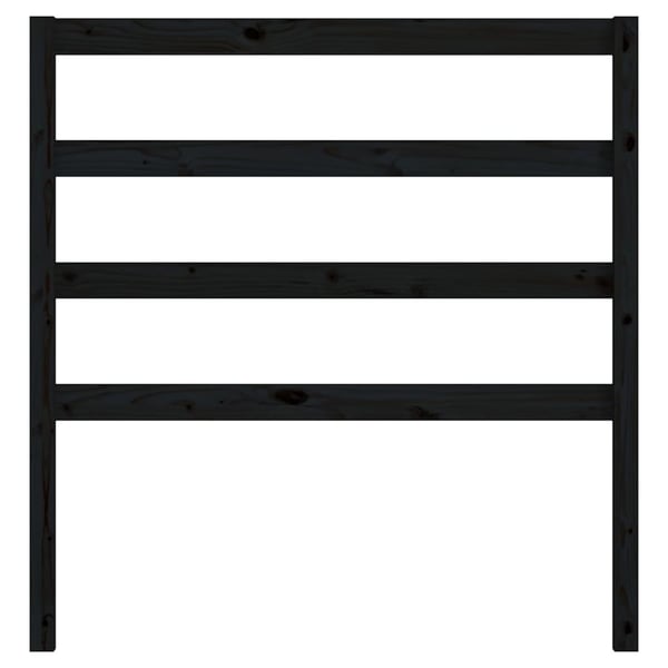 vidaXL Sengegavl svart 81x4x100 cm heltre furu