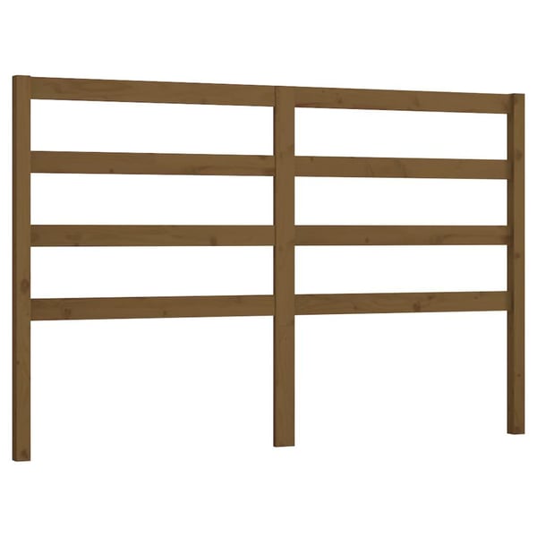 vidaXL Sengegavl honningbrun 126x4x100 cm heltre furu