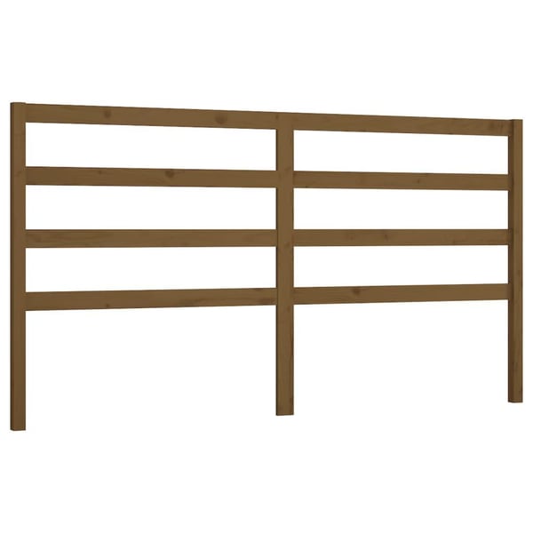 vidaXL Sengegavl honningbrun 206x4x100 cm heltre furu