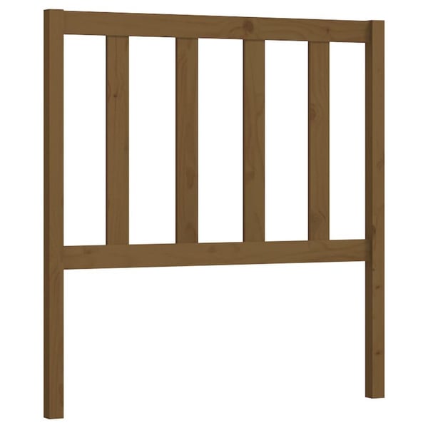 vidaXL Sengegavl honningbrun 81x4x100 cm heltre furu
