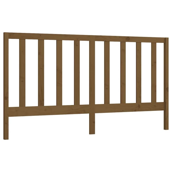 vidaXL Sengegavl honningbrun 206x4x100 cm heltre furu