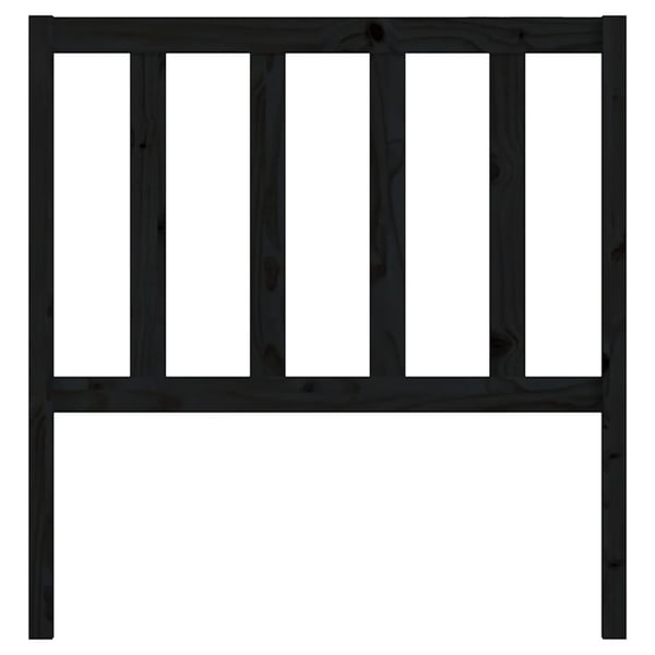 vidaXL Sengegavl svart 81x4x100 cm heltre furu
