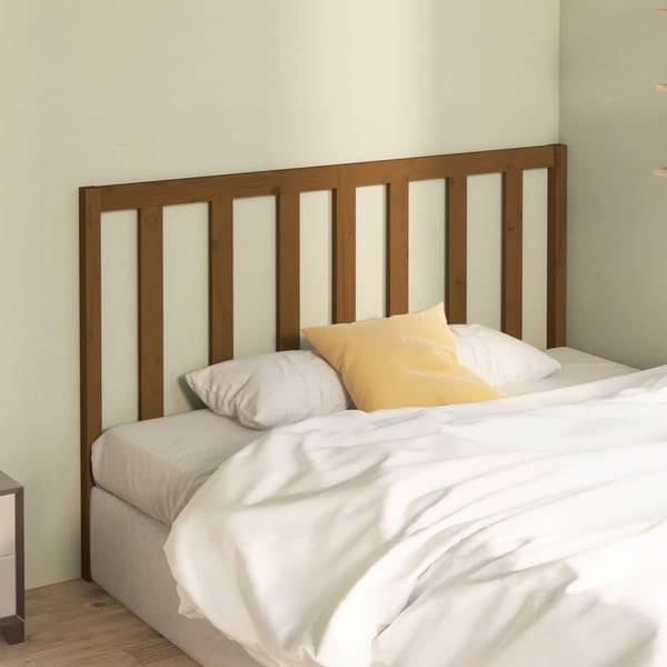 vidaXL Sengegavl honningbrun 141x4x100 cm heltre furu