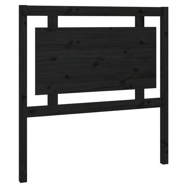 vidaXL Sengegavl svart 95,5x4x100 cm heltre furu