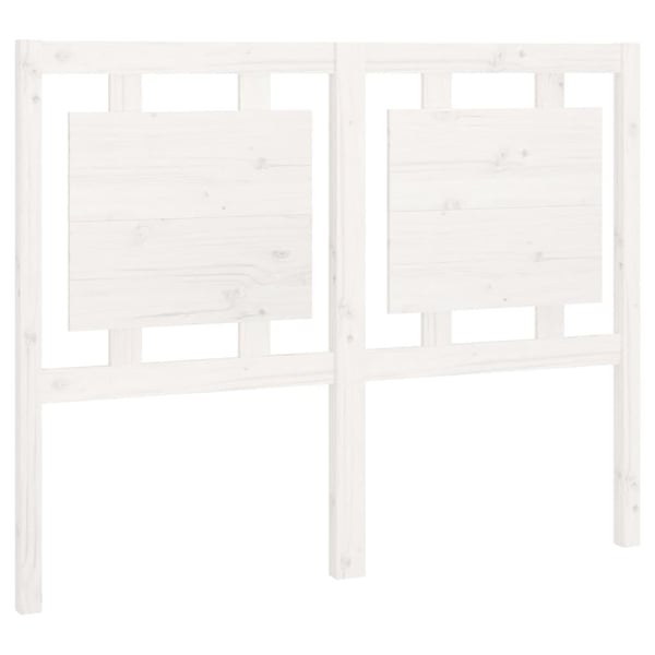 vidaXL Sengegavl hvit 125,5x4x100 cm heltre furu
