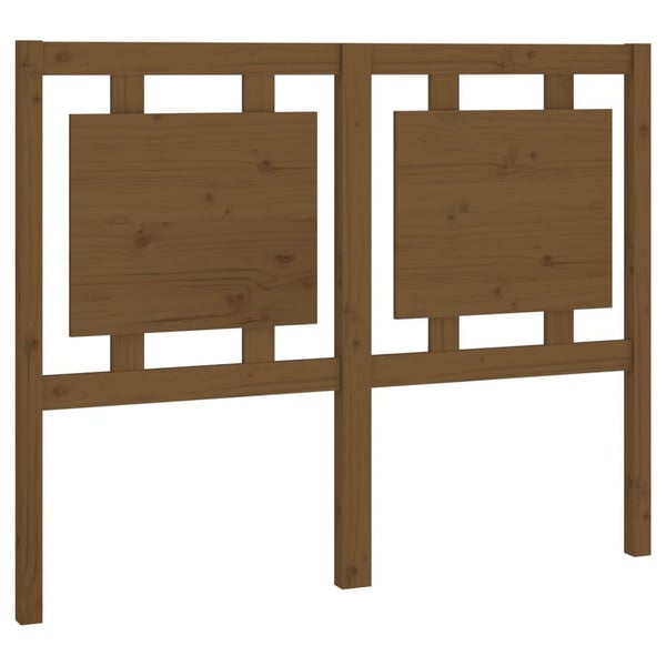 vidaXL Sengegavl honningbrun 125,5x4x100 cm heltre furu