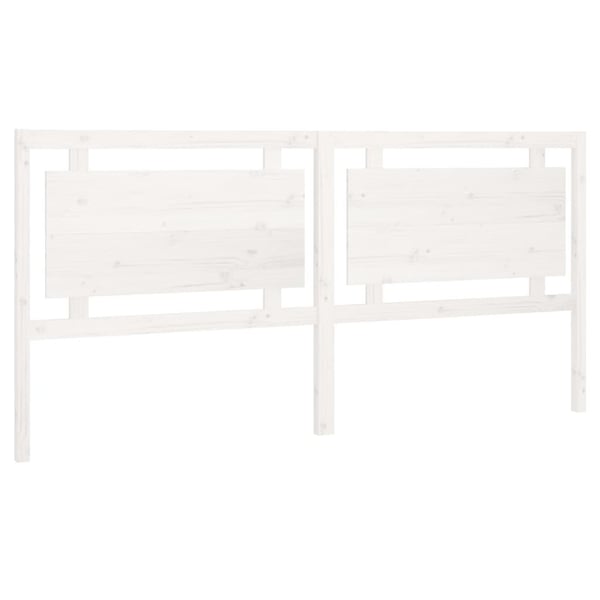 vidaXL Sengegavl hvit 205,5x4x100 cm heltre furu