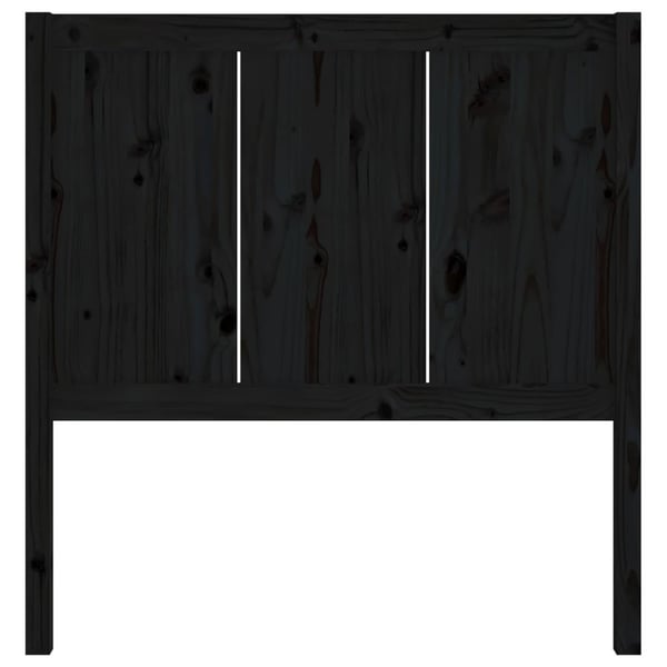 vidaXL Sengegavl svart 95,5x4x100 cm heltre furu